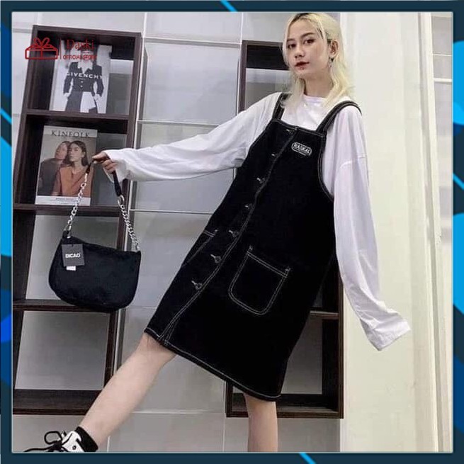 Váy Yếm Liền Thân Dáng Suông - váy yêm nữ Daski
