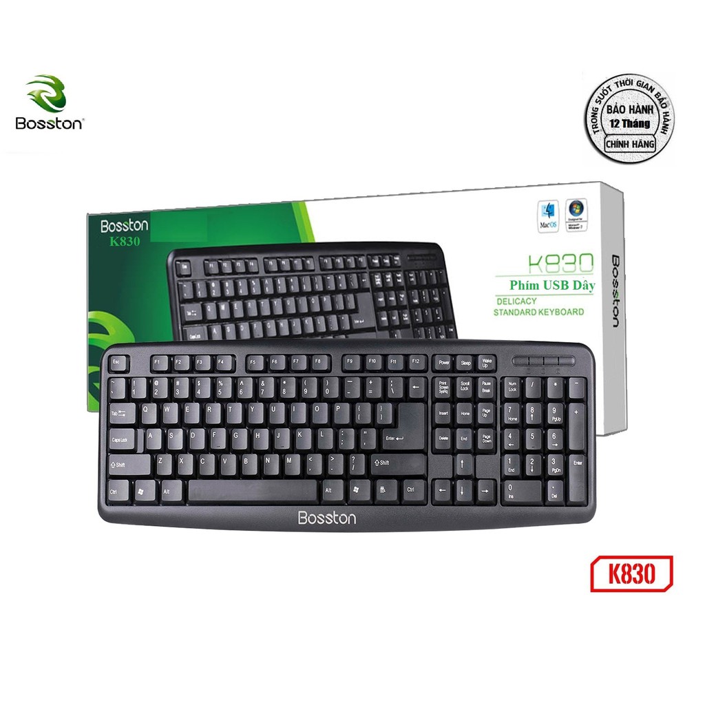 Bàn phím máy tính , Bàn phím văn phòng Bosston KA 830 bảo hành 12 tháng