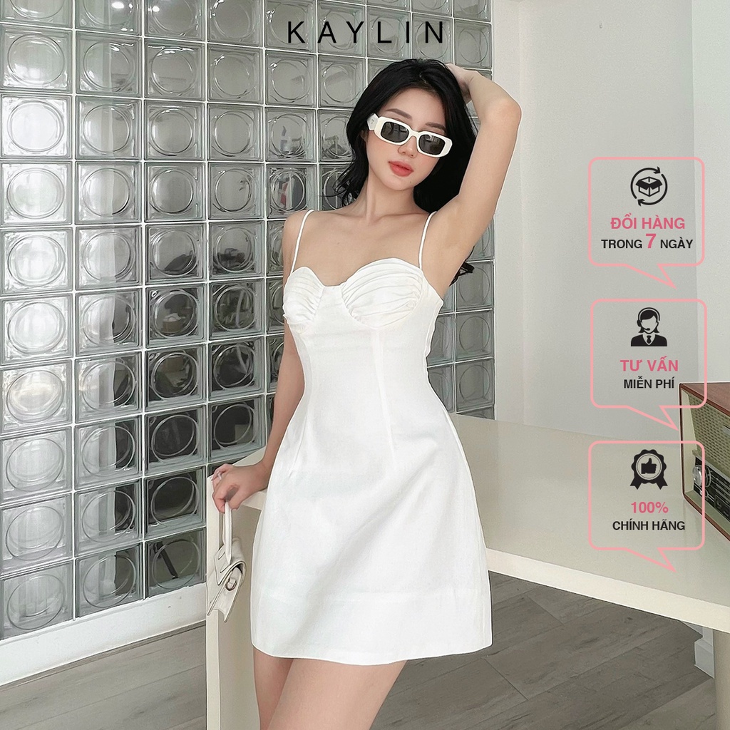 Đầm 2 dây nhún ngực N1740 - KAYLIN