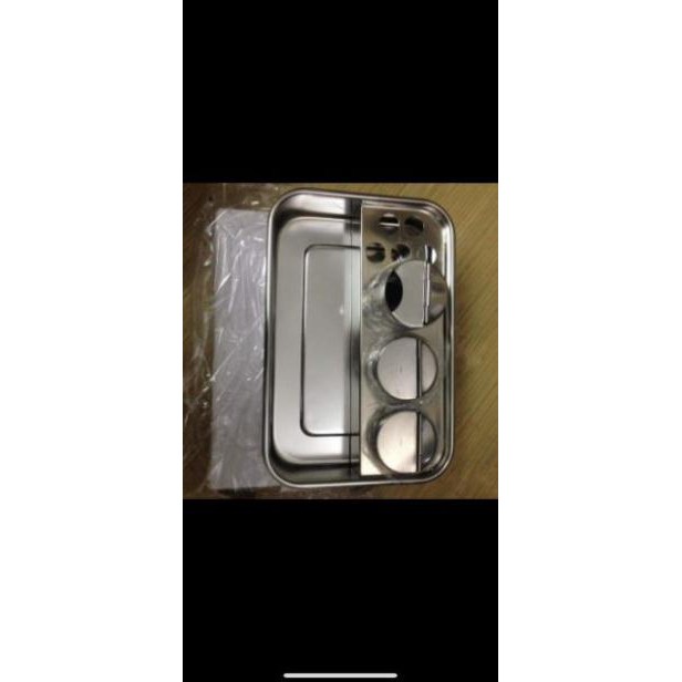 Bộ khay + hũ inox đa năng, đựng dụng cụ dùng trong spa, thẩm mỹ viện