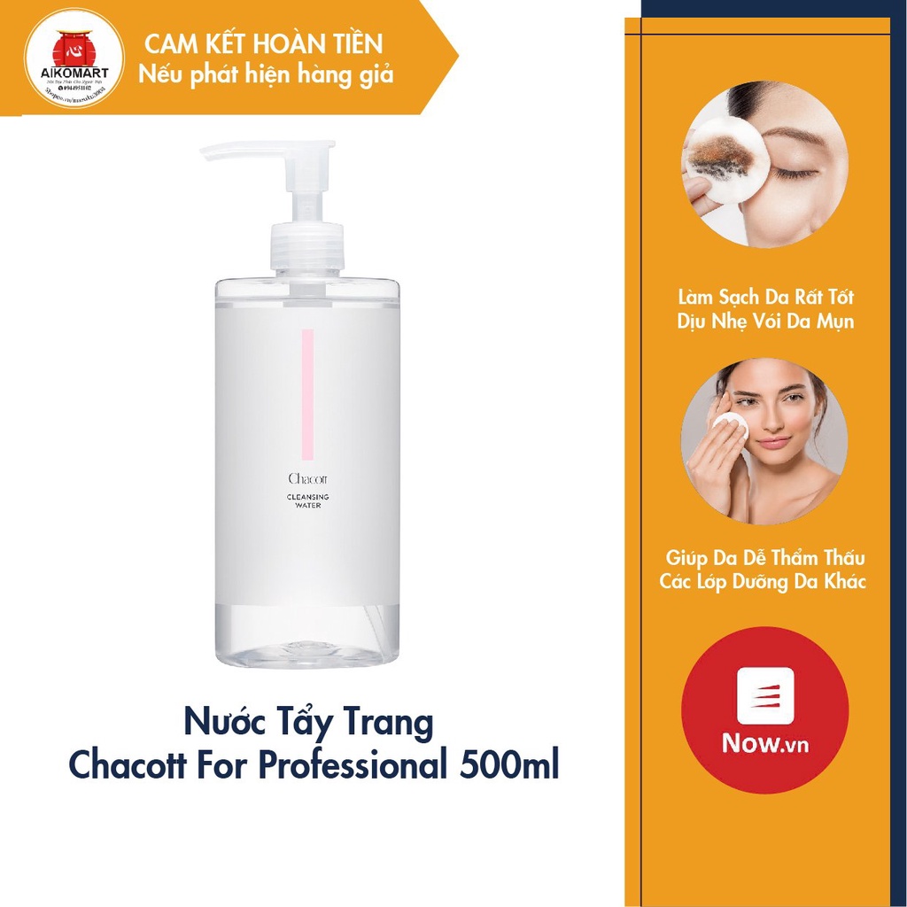 Nước tẩy trang Chacott micellar water 500ml