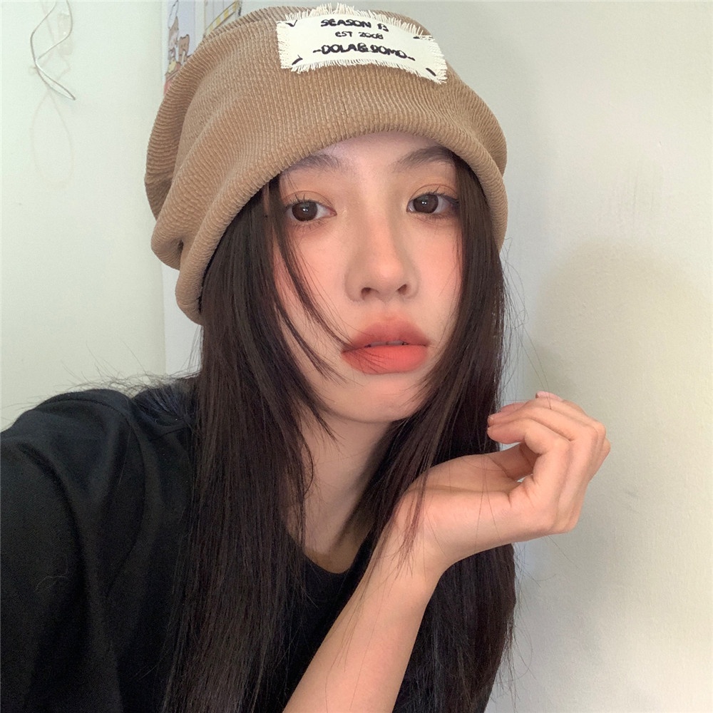 Mũ beret in chữ phong cách đường phố Hàn Quốc trẻ trung