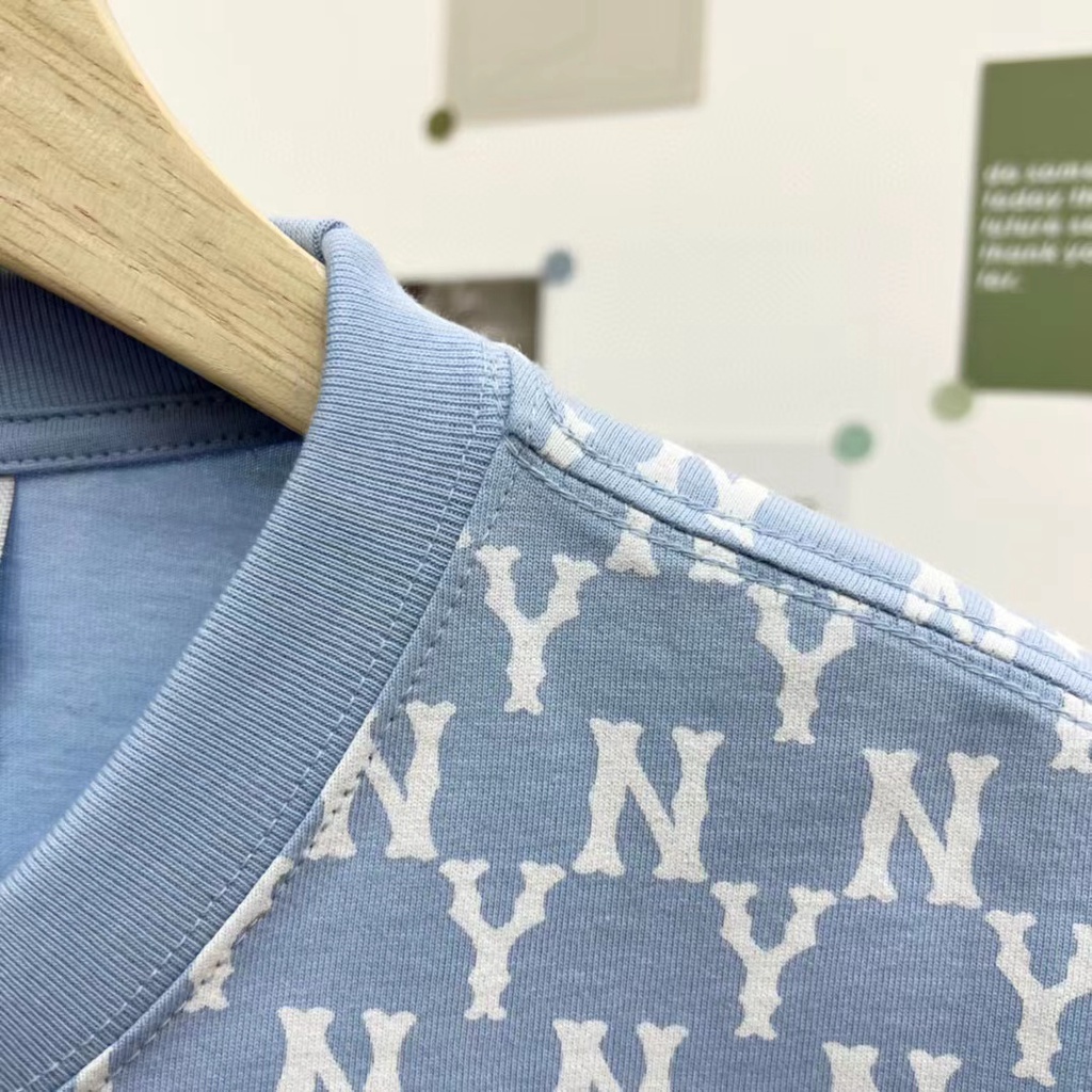 Áo Thun Tay Ngắn Thêu Chữ MLB Thời Trang Mùa Hè Cho Cặp Đôi