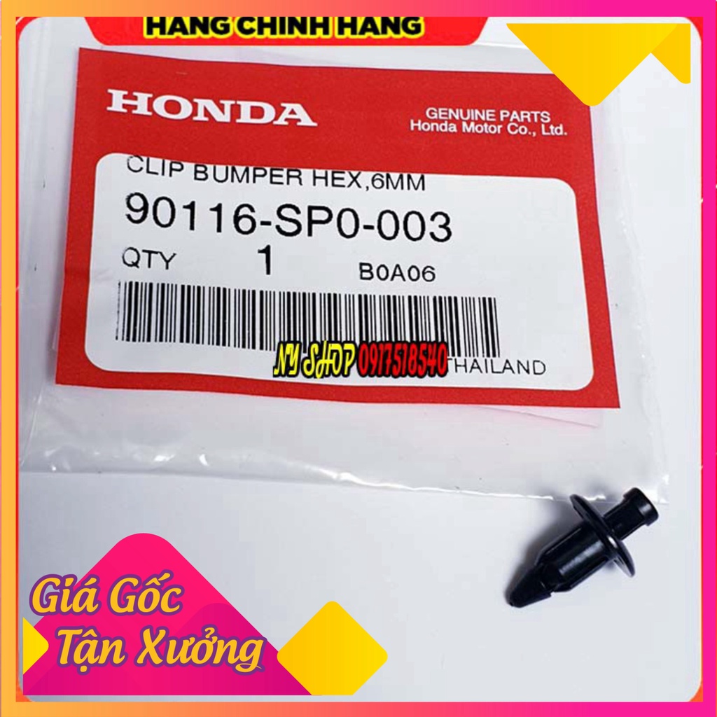 🥇 Combo Chốt Cài - Vít Nhựa Bấm 6mm Chính Hãng Honda Nhập Thái 🥇 (Ảnh Sp thật)
