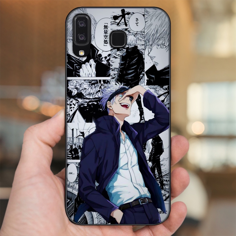 Ốp lưng Samsung A8 Star viền đen in hình Satoru Jujutsu Kaisen