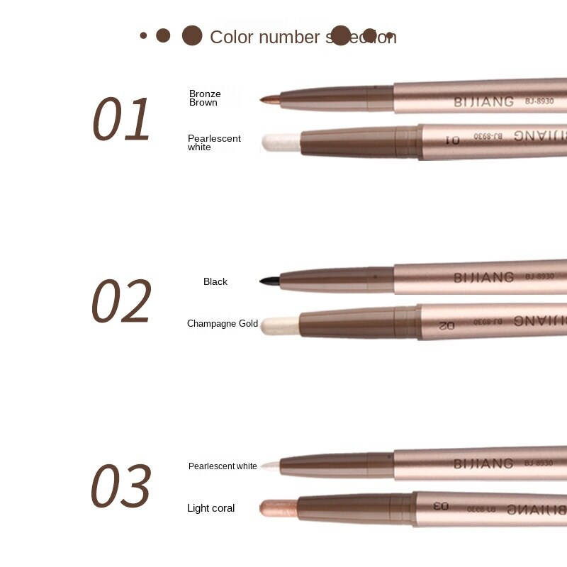 Domestic Dots Colorer Double Silk Head Brighten Eye Makeup Pearl Fine Flash High Light Eyeliner Pencil Eyeliner | BigBuy360 - bigbuy360.vn