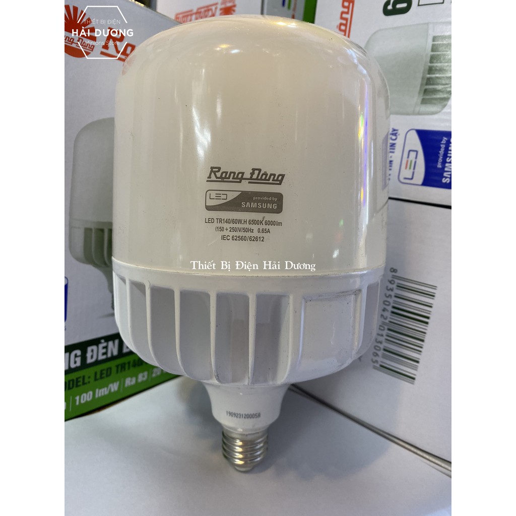 Combo Bộ 3 Bóng đèn LED BULB Trụ 60W - 80W Rạng Đông - Sử dụng Chip LED Samsung Nhôm đúc cao cấp - Bảo hành  2 năm