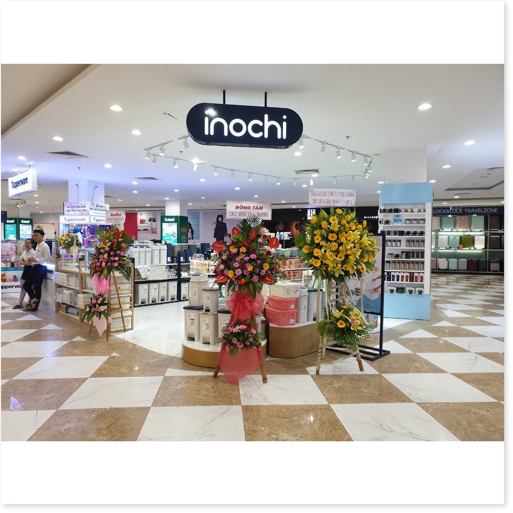 Thùng rác đạp chữ nhật Inochi 15L