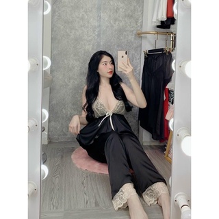 SÉT BỘ SATIN DÀI PHỐI REN CỰC HOT