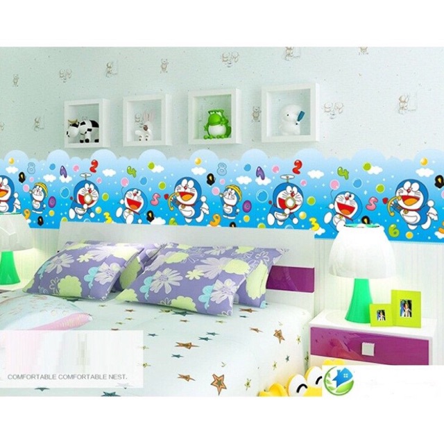 Decal dán tường chân tường doremon