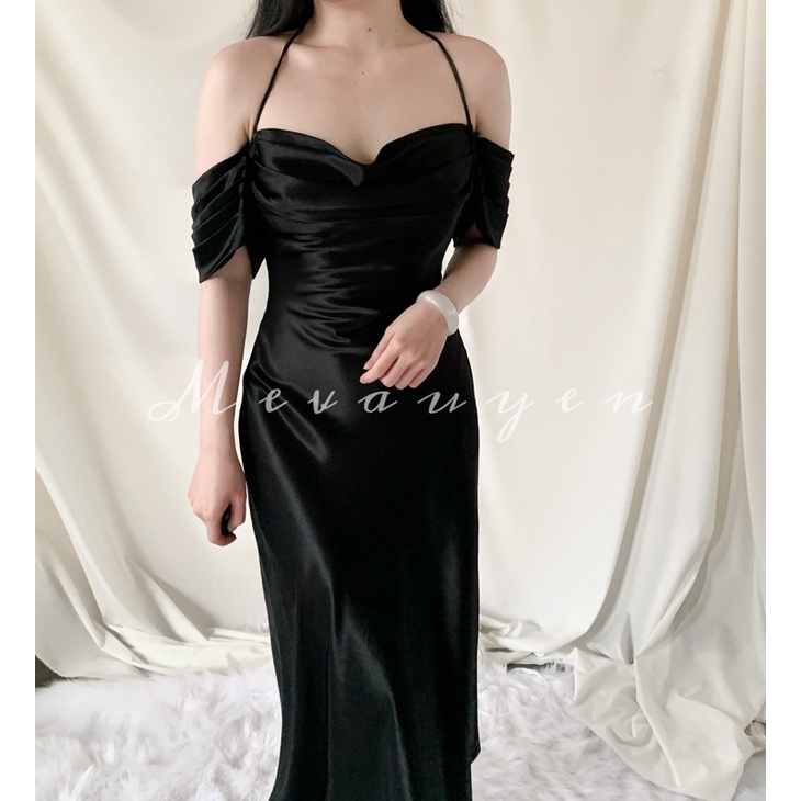 Đầm lụa trễ vai, đổ lưng cao cấp | BigBuy360 - bigbuy360.vn