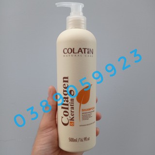 [Chính Hãng]💖💖Dầu gội dưỡng tơ tằm siêu mềm mượt Colatin Natural Care Shampoo 500ml