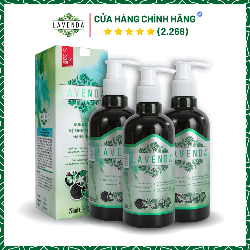 Combo 3 Dung dịch vệ sinh phụ nữ hàng ngày Lavenda 350ml