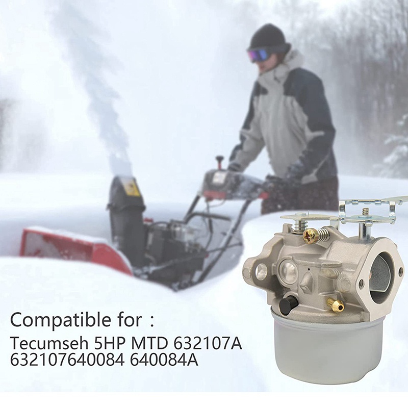 640084Bộ Chế Hòa Khí Cho Tecumseh 5HP MTD 632107 640084 Máy Thổi Tuyết Toro 521 HSSK50 HS50 LH195SA - 80B6