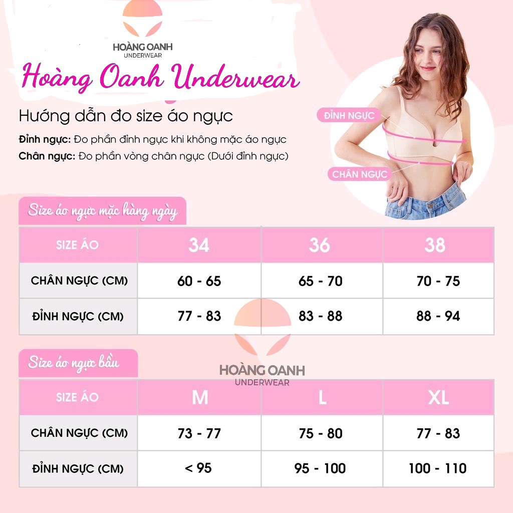 Áo lót ren nữ, áo ngực cao cấp mềm mại quyến rũ ôm người tôn dáng Hoàng Oanh Underwear mã gd03 | BigBuy360 - bigbuy360.vn