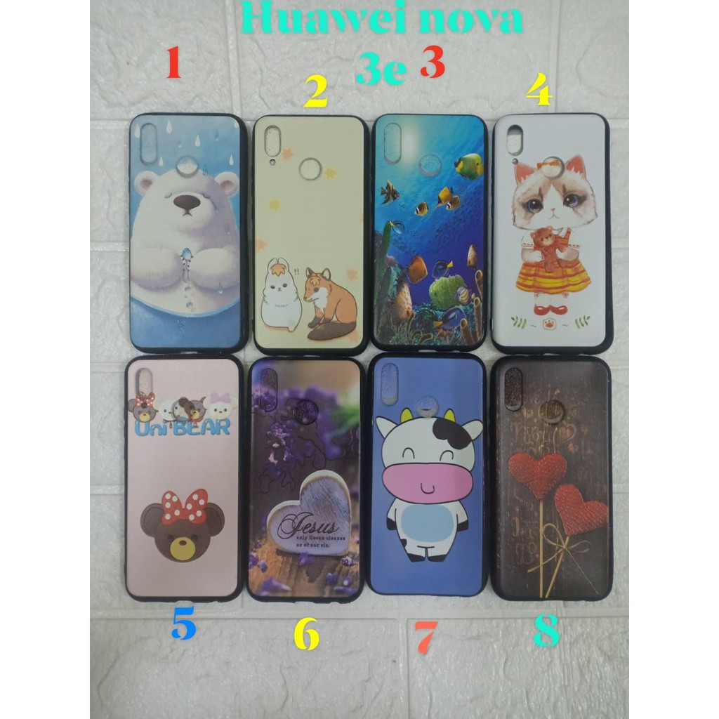Ốp lưng thời trang dẻo hình cho Huawei Nova 3E
