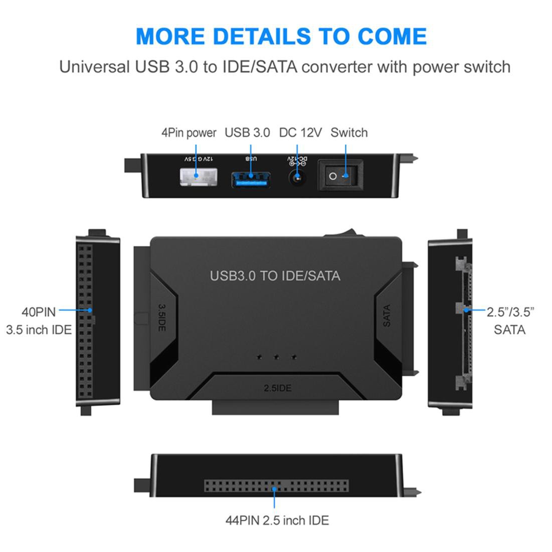 SATA Bộ Chuyển Đổi Ổ Cứng Ssdhdd 2.5 / 3.5 / 5.25