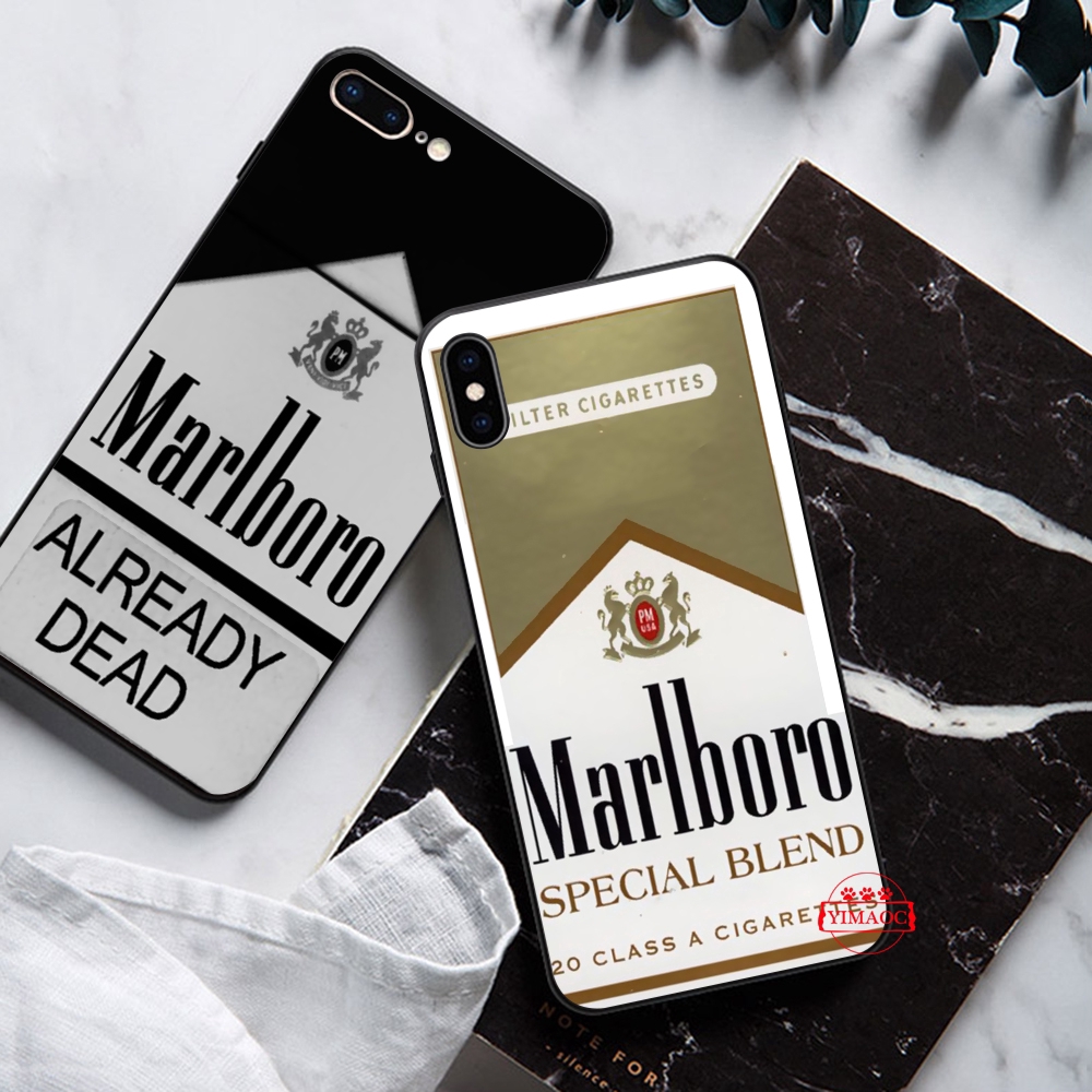 iPhone XS Max XR X 11 Pro 7 8 6 6S Plus Marlboro cigarette Soft Case