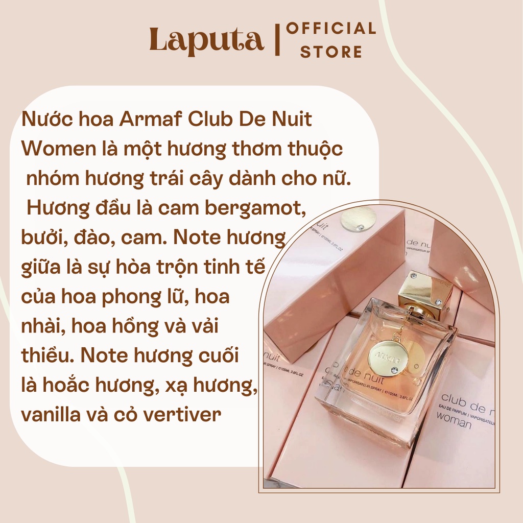 Nước Hoa Nữ Club De Nuit EDP sang trọng, tinh tế Laputa