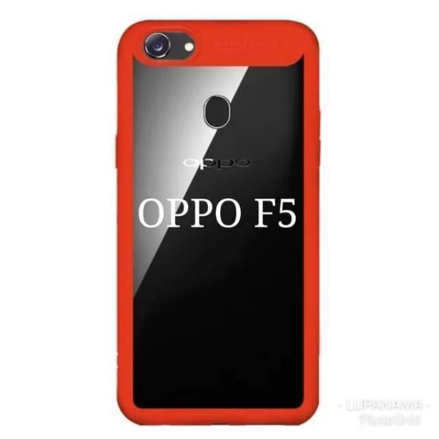 Ốp Lưng Trong Suốt Màu Đỏ Cho Samsung Oppo F5