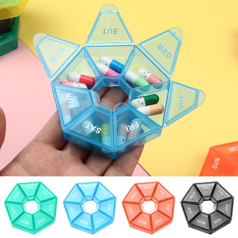 Hộp Đựng Thuốc 7 Ngày Bằng Nhựa Nhiều Màu Sắc Tiện Dụng