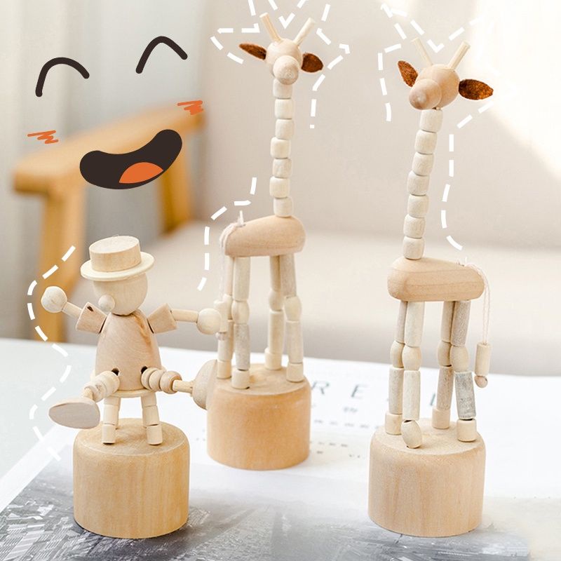 Mô hình búp bê gỗ cử động bày trang trí