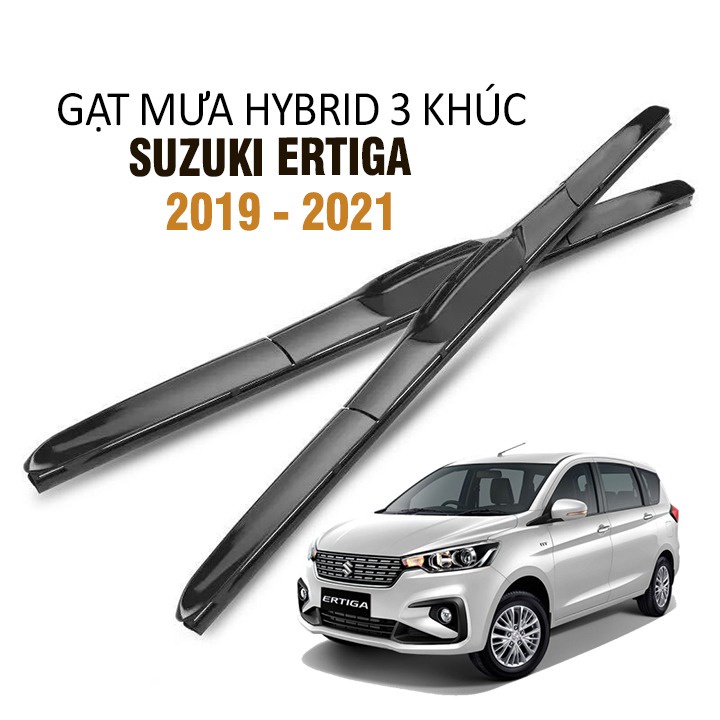 Gạt Mưa Xe Suzuki Ertiga Hybrid Gạt 3 Khúc Lưỡi Silicone Cao Cấp Chính Hãng
