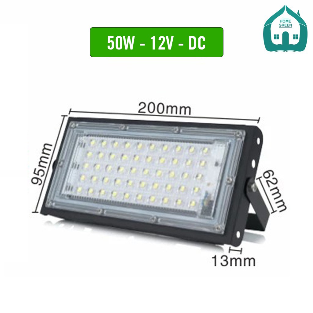 Đèn led pha 50W, 100W ngoài trời tiết kiệm điện 12V, 220V loại tốt có keo tản nhiệt