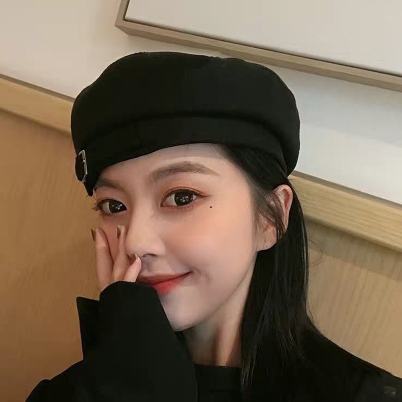 Mũ beret mỏng màu trơn thời trang mùa hè cho nữ