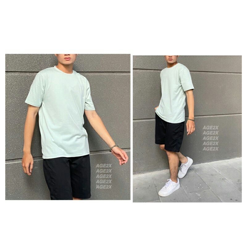Áo Thun VNXK Xanh Mint Nam Nữ Unisex Chính Hãng Hiệu AGE2X HOT 2022.