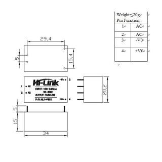 Mô Đun Hạ Áp Hlk-Pm01 Ac-Dc 220v Sang 5v