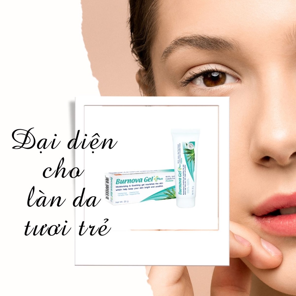 Gel dưỡng ẩm Burnova Gel Plus Plankton dưỡng ẩm và nâng tone da 25g