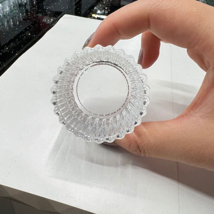 Ly Đựng Nến Thủy Tinh Mẫu SỌC – không nắp