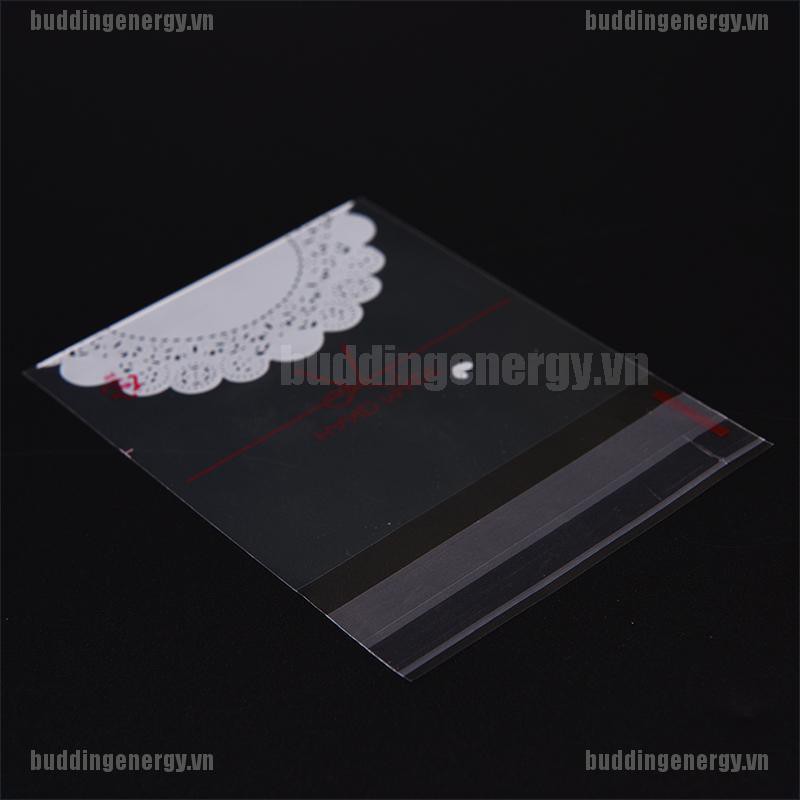 Bộ 100 Túi Nhựa Đựng Bánh Họa Tiết Nơ Dễ Thương