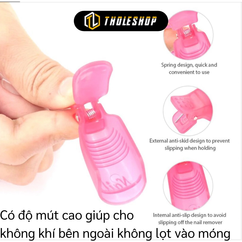 Dụng cụ làm nail  GIÁ VỐN] Bộ kẹp ủ móng tay tẩy sơn gel giúp làm mềm lớp sơn, không hư móng, dễ dàng tẩy rửa 7323