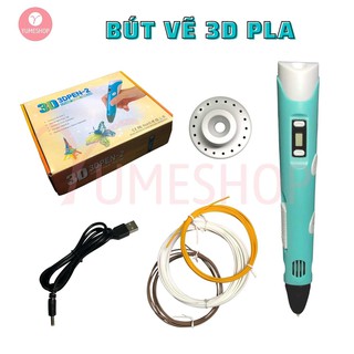 Bút in 3d, bút vẽ 3d cầm tay pla - màu xanh
