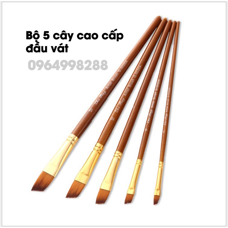 Bộ cọ lông mềm🌈 chuyên dùng vẽ acrylic🔥sơn dầu🔥màu bột🔥màu nước🔥( 4 loại đầu tự chọn)