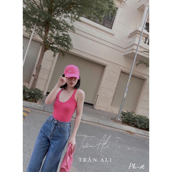 Quần jean suông gập gấu hàng L1