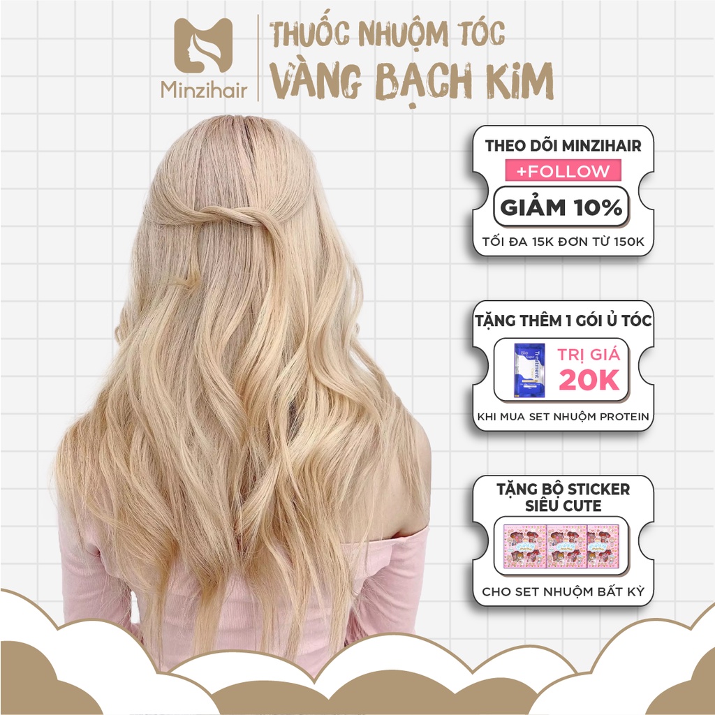 Thuốc Nhuộm Tóc Màu Bạch Kim | Cần Tẩy Tóc - Minzihair HCM