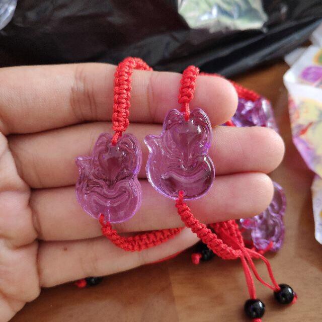 Vòng tay phong thủy hồ li, vòng tay tết chỉ đỏ may mắn mix hồ li đá ( Đủ màu ) | BigBuy360 - bigbuy360.vn