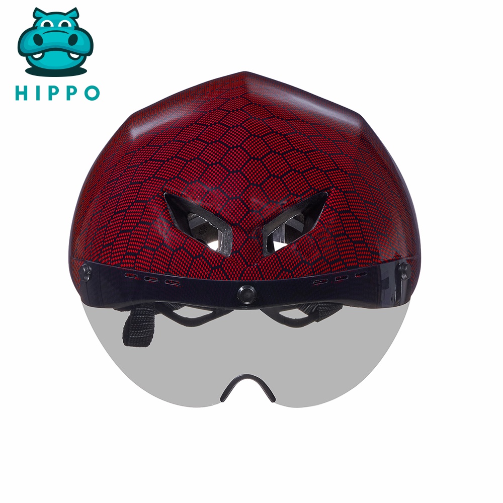 Mũ bảo hiểm xe đạp thể thao Poc Falcon carbon siêu nhẹ màu đỏ bóng chính hãng - HIPPO HELMET