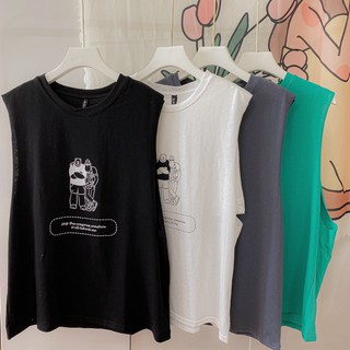 Áo tanktop form rộng kèm áo bra liền năng động