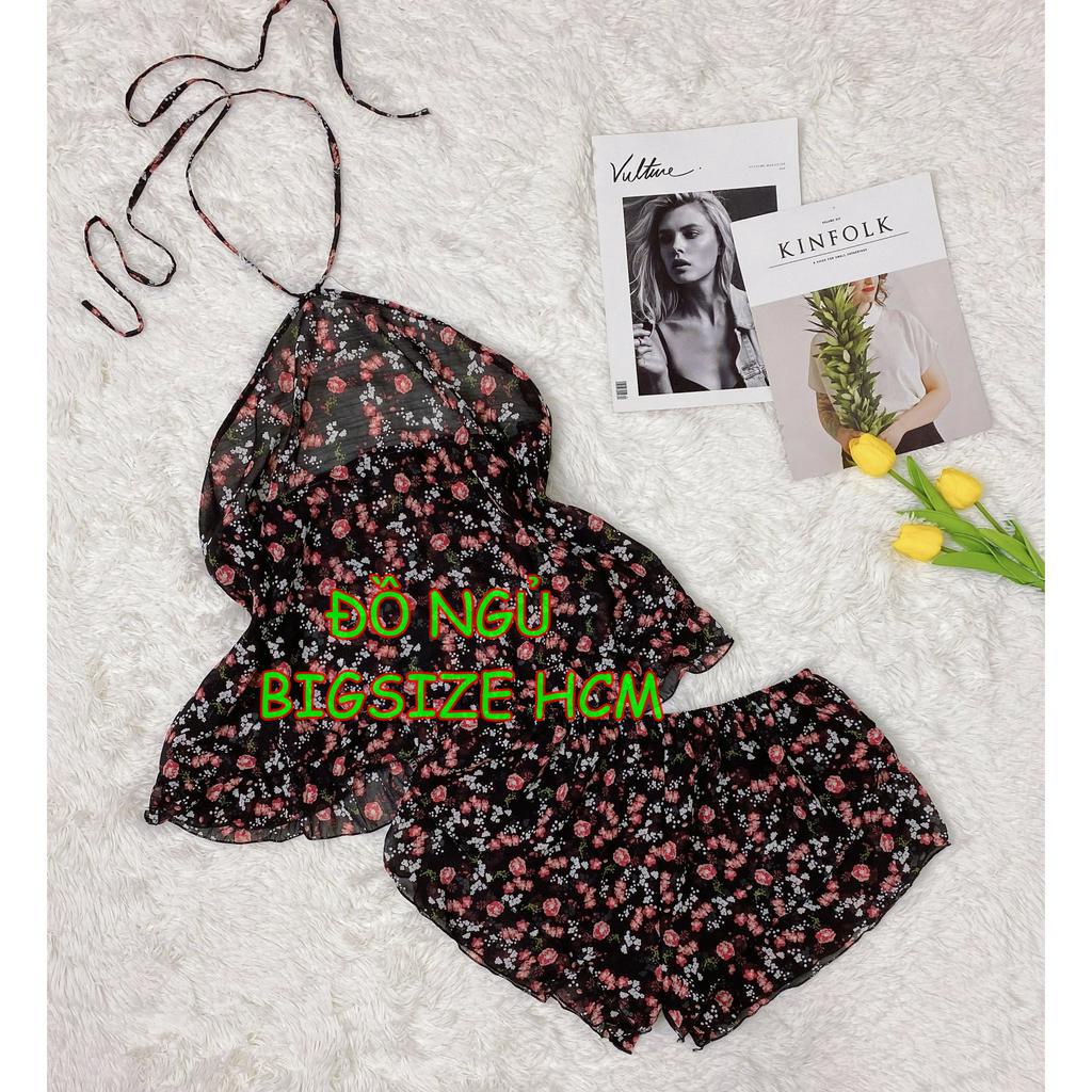 BỘ VOAN MỎNG KHÔNG MÚT ÊM VIỀN REN SEXY, GỢI CẢM MẶC NGỦ BAO ĐẸP BAO MÁT - Bigsize voan yếm