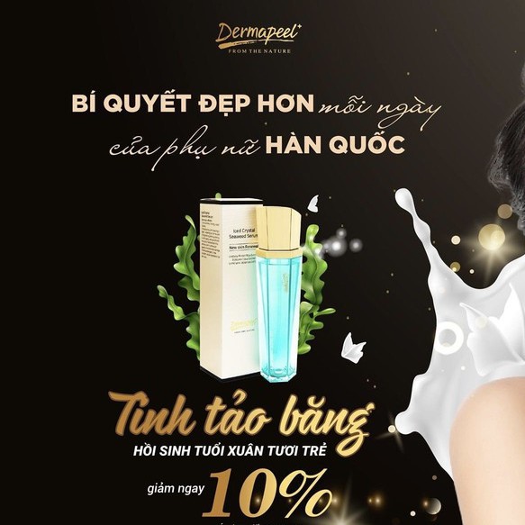 SERUM TINH TẢO BĂNG DERMAPEEL - ICED CRYSTAL SEAWEED SERUM - PHỤC HỒI DA HƯ TỔN 100ml | BigBuy360 - bigbuy360.vn