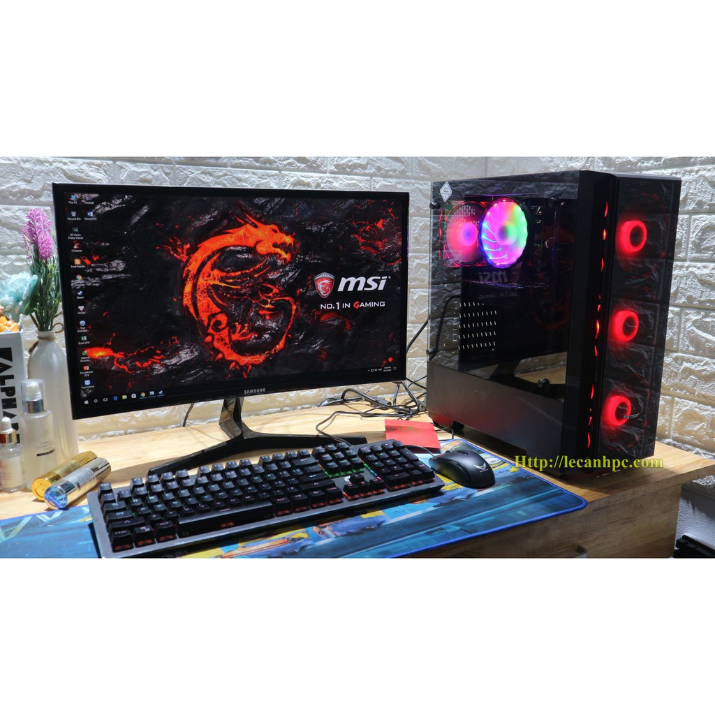 Bộ máy tính Cấu hình I5-3570 chơi PUBG , LOL, Fo4,...Màn hình 24inch full viền