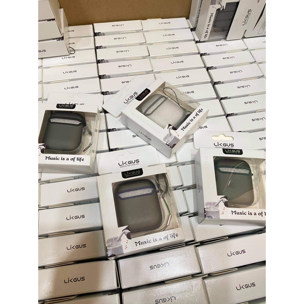 Vỏ Airpod Likgus nhám Mờ Chống Vân Chống Sốc dành cho Airpod 1/ Airpod 2/ Airpod pro