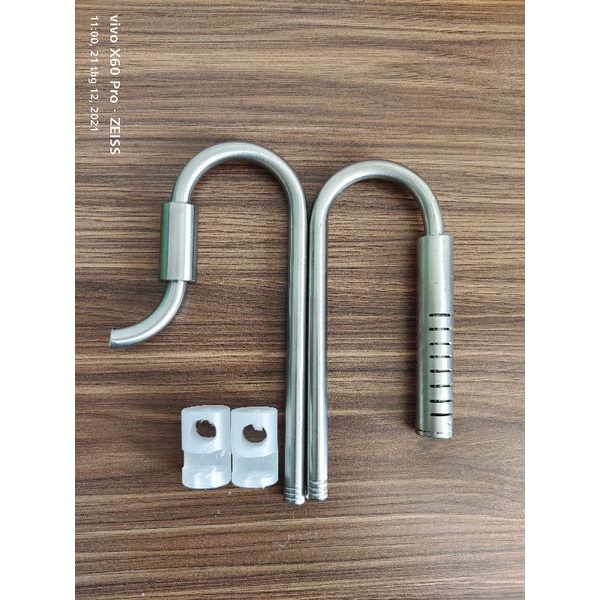 In out inox fi10 kèm hút váng cho bể thủy sinh