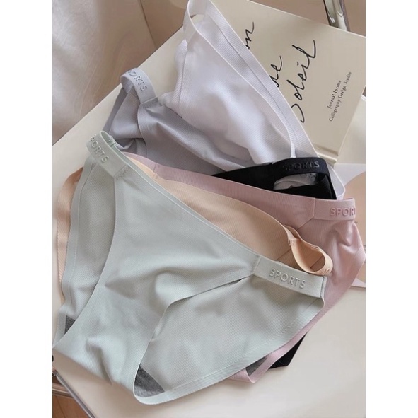 Quần Lót Nữ Su Gân Tăm Tàng Hình Chữ SPORT Thể Thao 9026 Nội Y Xanh chất thoáng mát cao cấp
