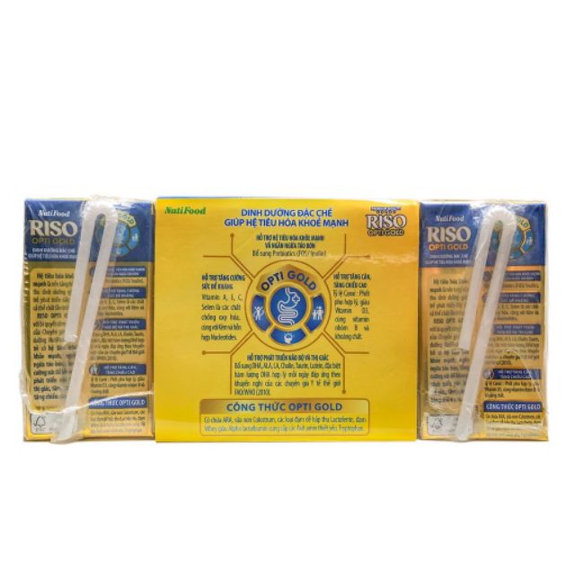Sữa Bột Pha Sẵn Nutifood Riso Opti Gold Thùng 48 Hộp x 110ml
