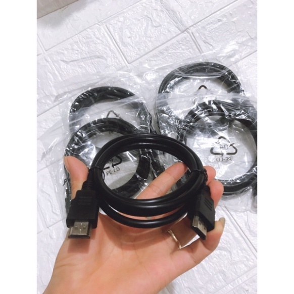 Dây Cáp HDMI 1m 1.5m 2m 2.5m tròn đen-Dây cáp kết nối cổng HDMI 2 đầu chống nhiễu xịn chất lượng cao gi